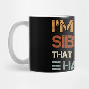 I'm the sibling that throws hands funny quote vintage colored distressed Mug